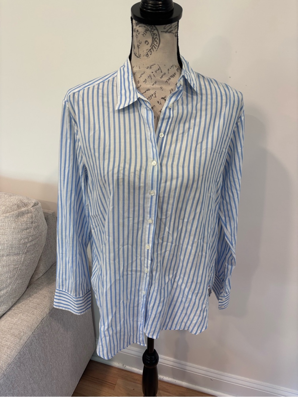 Xirena blue and white Striped Button-Down Shirt size XS